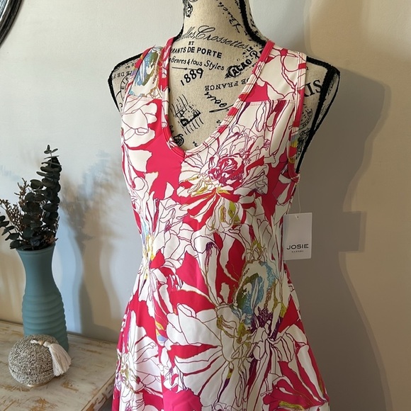 NWT Natori Josie Solstice Floral Poppy Tennis Dress Women's size L - Picture 4 of 9